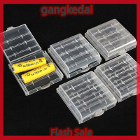 Gangke 2 4 8ช่อง AA AAA กล่องเก็บแบตเตอรี่พลาสติกแข็งฝาครอบเคสปกป้องพร้อมคลิปสำหรับกล่องเก็บแบตเตอรี่ AA AAA