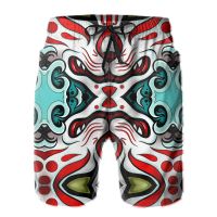 R92 basketball Kitsune Face Short Breathable Quick Dry Humor Graphic Hawaii Pants