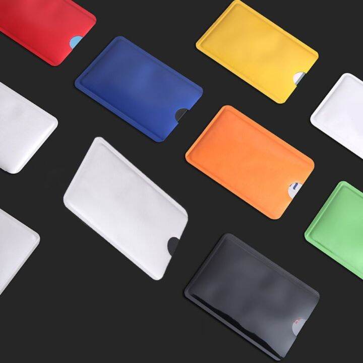JIJIU 10 Pcs Contactless Wallet Cover AntiTheft RFID Card Aluminum