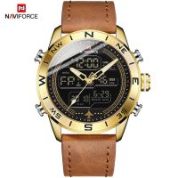 ⌚NAVIFORCE นาฬิกาทหารสำหรับผู้ชาย,นาฬิกาดิจิตอลทหาร9144นาฬิกาควอตซ์กันน้ำ