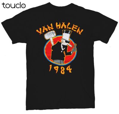 Van Halen 1984 World Tour Men Black Concert T Shirt NEW S M L XL 2XL 3XL XS-4XL-5XL-6XL