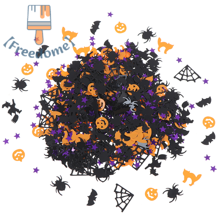 freedome-15g-halloween-confetti-ฟักทองแมงมุมแม่มด-confetti-โรยตกแต่งโต๊ะ