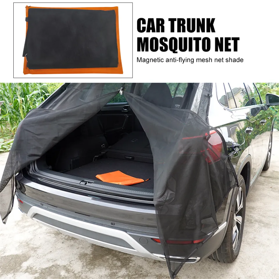 FUVOYA【Summer HOT Sell】Car Tailgate Mosquito Net Sunshade Screen Magnetic  Mount Anti-Flying Net Trunk Ventilation Mesh for SUV MPV Camping Self-Drive