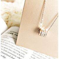 Wholesale Titanium Steel Rose Gold Necklace Women Short Simple Activity Three-Ring Pendant Accessories