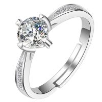 Euro American Style Fashion 1 Carat White Diamond Ring Engagement Wedding Size 6-11