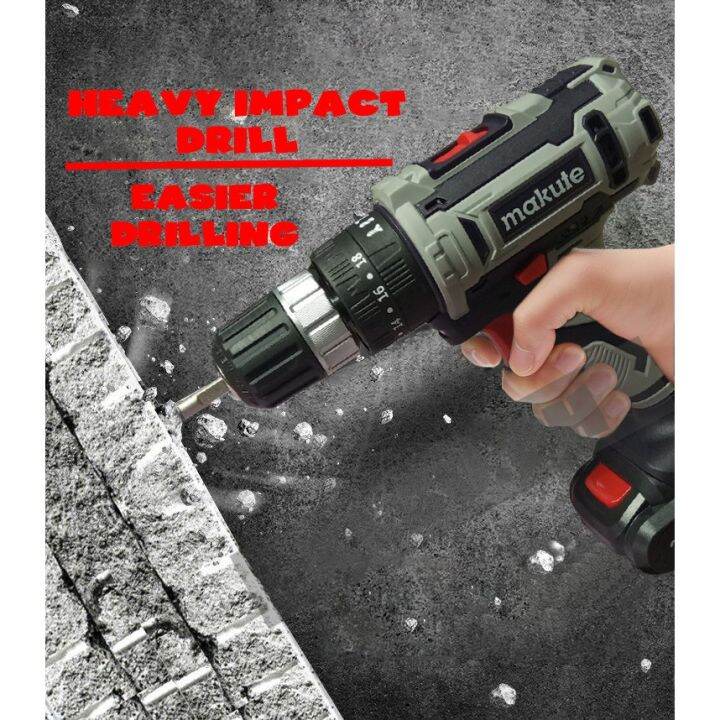 【ok】MAKUTE 16V Impact Driver and Hammer Drill Combo Kit (Dual lithium