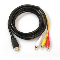 1080p HDMI--compatible Male To 3 RCA Cable Video Audio Cable For HDTV TV HDMI To 3RCA Transmission Audio Component Adapter Cord