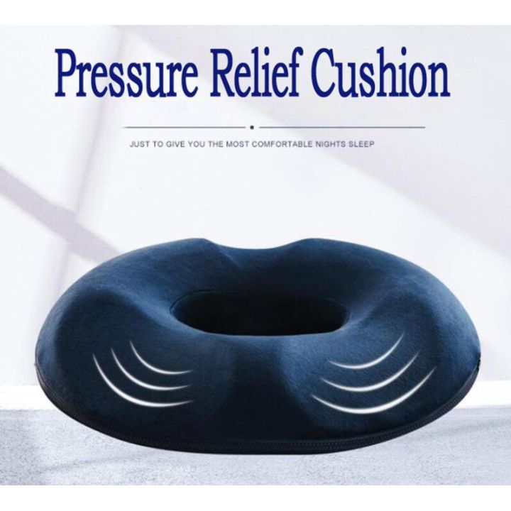 Large Seat Cushion Memory Foam Donut Pillow for Relief Tailbone Pain,  Hemmoroid Treatment, Bed Sores, Prostate, Coccyx, Sciatica, Pregnancy,  Postpartum, Ergonomic Design (Velour Cover for Male) 