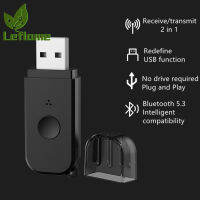 Leflame V5.3 Usb Bluetooth-Compatible Audio Receiver Transmitter 2-In-1 Aux Usb Dual Output Receiver For Phone Laptop