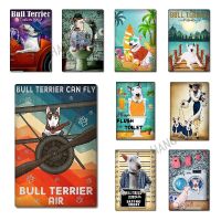 【YF】♘✕  Terrier Dog Plaque Poster Tin Sign Wall Hanging Metal Decoration 8x12 Inch