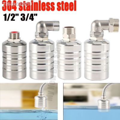☍┇◇ 304 Stainless Steel Float Valve Water Tank 1/2 4/3 Water Tower Shutoff Valve Floating Ball Valve Automatic Water Level Control