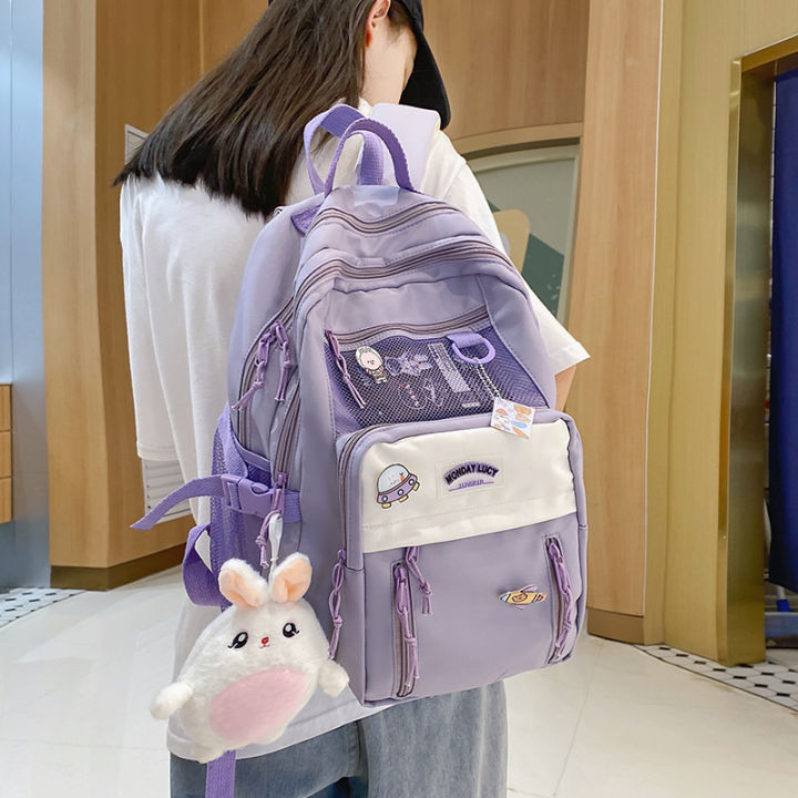 thera-กระเป๋าเป้กระเป๋าเด็กนักเรียนหญิง-กระเป๋านักเรียนลายการ์ตูนเด็กหญิงกระเป๋านักเรียน