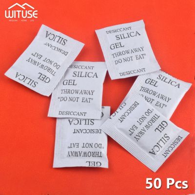 50 Pack 1g Non-toxic Silica Gel Moisture Dehumidifier Absorber Anti Humidade Desiccant For Kitchen Room Clothes Food Storage