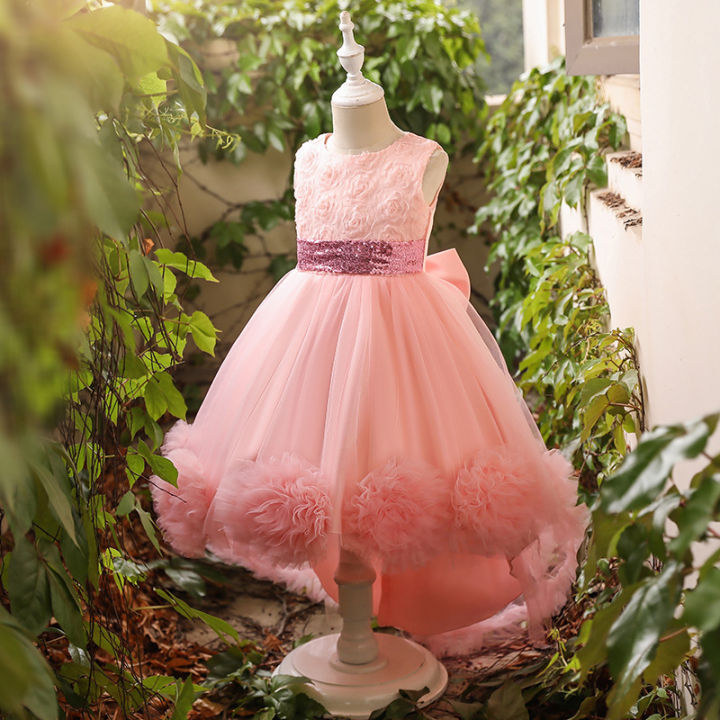 2023-ชุดเดรสกระโปรงตูตูตาข่ายลายดอกไม้รุ่นใหม่สำหรับฤดูร้อน-girl-dress-ชุดเดรส