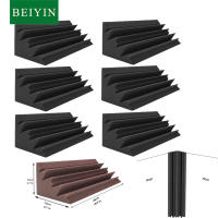 BEIYIN ที่ดักเสียงเบส,บล็อคโฟมดูดซับเสียง48X12X12ซม. สำหรับมุม,ความหนาแน่นสูงสตูดิโอโฟมอะคูสติกแผงโฟมความหนาแน่นสูง