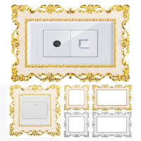 Rose Edge Light Switch Cover เรซิ่น Single และ Double Surround Socket Finger Plate Panel Cover เครื่องมือสำหรับ Home Office Decor Wall