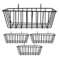 4PCS Shelf for Design Metal Wall Grille, Shelf Design Grid Photo Wall Used for Lattice Photo Wall Wire Basket