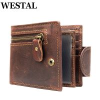 ZZOOI WESTAL Wallets For Men And Coins Credit Cards Small Wallet Money Cash Purse Short Clutch Bags Zipper Hasp Pocket Husband Boy
