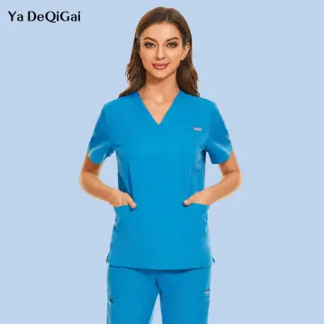 cute nurse Uniforms women cotton printed scrubs medical uniforms Spa Beauty  Clinical surgical Uniform for woman scrub tops caps - AliExpress