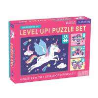 Mudpuppy-Level Up! Puzzle Set จิ๊กซอว์4ภาพ4ระดับความยาก ในกล่องเดียว ลาย Unicorn Magic