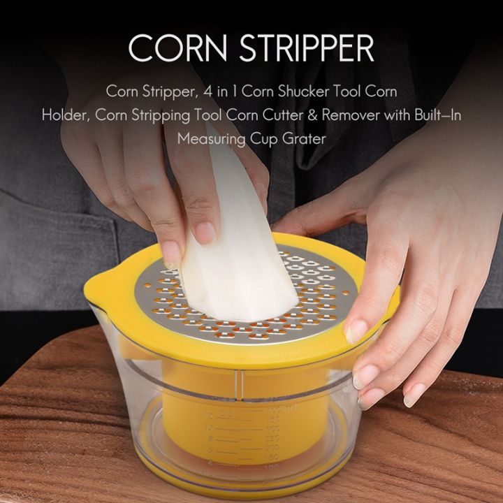 corn-stripper-4-in-1-corn-shucker-tool-corn-holder-corn-stripping-tool-corn-cutter-amp-remover-with-built-in-measuring-cup-grater