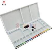 SAKURA Watercolor Paint Palette 18 Grid Professional Art Plastic Oil Acrylic Paint Palette Multifuction Fold Palette Art Supply