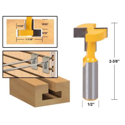1/2 inch Shank Router Bit T-Slot &amp; T-Track Slotting Tenon Cutter Tool