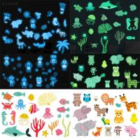 Blue Ocean Fish  Animals Zoo Robot Luminous Wall Stickers Home Decor Glow In Dark Fluorescent Decals for Baby Kids Room Nursery Wall Stickers  Decals