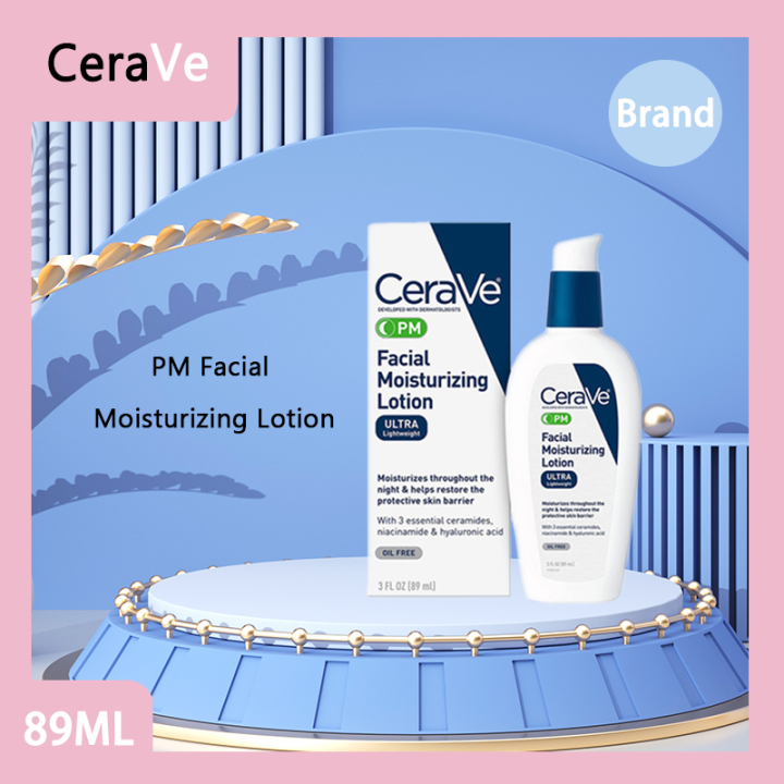 CeraVe Facial Moisturizing Lotion with Hyaluronic Acid and Niacinamide
