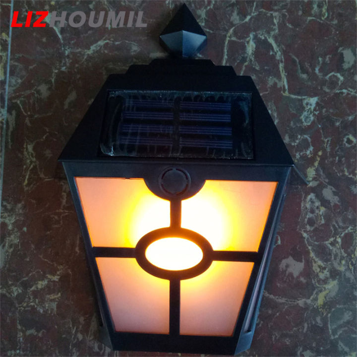 lizhoumil-โคมไฟติดผนังพลังงานแสงอาทิตย์-led-โคมมีเปลวไฟกันน้ำมีแผงพลังแสงอาทิตย์สำหรับตกแต่งสวนรั้วสนามบานหน้าต่าง