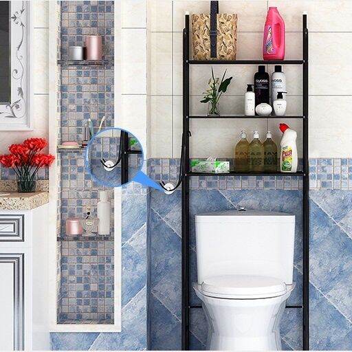 iDECO 3 Tiers Multipurpose Bathroom Toilet Bowl Rack Shelves Space