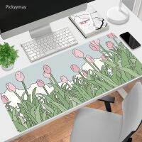 Kawaii Plant Mouse Pad ซม. อะนิเมะ XXL Gaming Mouse Pad เครื่องเกม แป้นพิมพ์แล็ปท็อป แผ่นรองเมาส์ ล็อค Egde โต๊ะทำงาน รักบี้