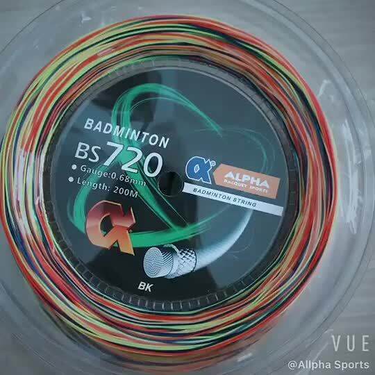 Alpha Badminton Racket String 200m Reels Rainbow 0.68mm Coil Excellent