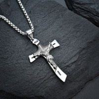 European And American Retro Style Multi-layer Axe Combination Titanium Steel Cross Pendant Necklace