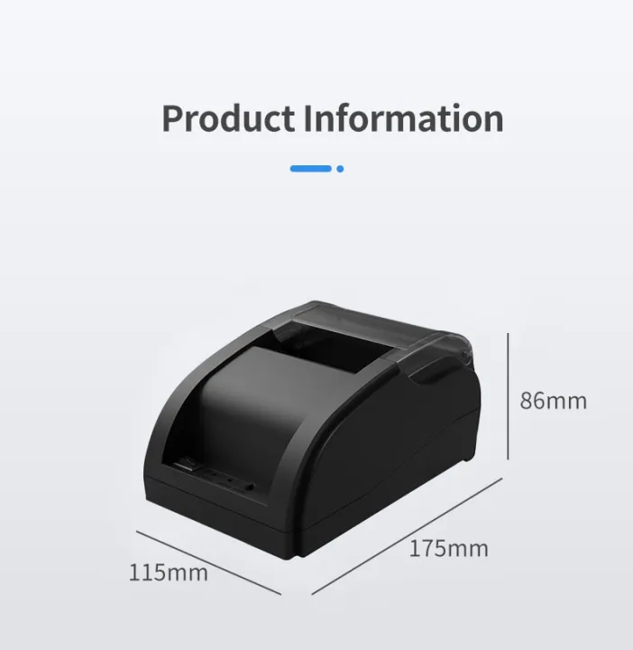 การพิมพ์ความเร็วสูงเครื่องพิมพ์ใบเสร็จรับเงินความร้อน-usb-บลูเน็ต58มม-80มม-วินาทีใช้ได้กับคำสั่งพิมพ์-esc-pos-สำหรับ58a-ร้านอาหาร