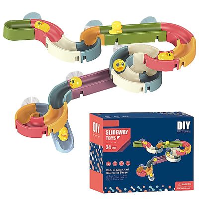 Diy Track Bath Toys For Baby Bathing Bathroom Waterfalls Track Stick To Wall Bathtub Toy Gifts Play Water Games Tool Bath Toys