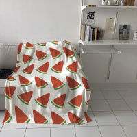 Summer Watermelon Pattern Throw Blanket for Sofa Warm Blanket on Bed Home Bedspread Travel Fleece Blanket