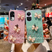 Phone Case เคส OPPO Reno 10 Reno10 Pro + Plus 5G OPPO A78 NFC 4G ดาวเงินแวววาว3D ผีเสื้อสีสันใสปกอ่อน2023