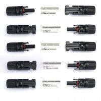 10sets Solar Connector Solar Plug Cable Connectors (Male &amp; Female) For Solar Panels And Photovoltaic Systems Wires Leads Adapters