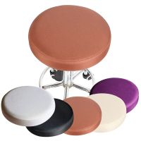 Round Stool Slipcover Washable Stretch Chair Cover Solid Color Dining Seat Case for Barliving Room Home Hotel Banquet Textile Sofa Covers  Slips