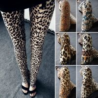 【VV】 Leopard Leggings Print Soft Stretchy Attractive Leggins Pants