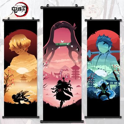Canvas Demon Slayer Hanging Painting Wall Printing Poster Room Nezuko Anime Pictures