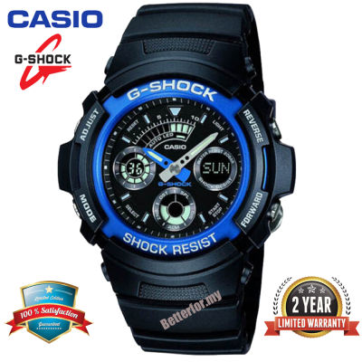 ต้นฉบับ G-Shock AW591 ฉบับครบรอบ 35 ปี ผู้ชายกีฬานาฬิกาคู่แสดงเวลา 200 เมตรกันน้ำกันกระแทกเวลาโลก LED แสงอัตโนมัติรับประกัน 2 ปี AW-591-2AJF (ใหม่แท