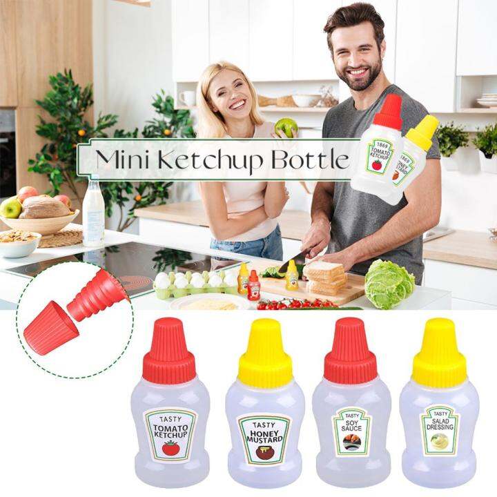 Portable Mini Sauce Bottle Honey Salad Containers Bottles Squeeze Sauce