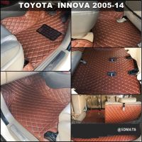 พรมปูพื้นรถยนต์6D TOYOTA INNOVA (ปี2005-15) 7ชิ้น หนาพิเศษ เต็มคัน