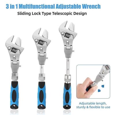 Ratchet Adjustable Wrench 5-in-1 Torque Wrench Can Pipe 180 Repair Fold And Tool Fast Wrench Rotate Wrench Degrees M6J1