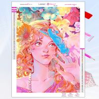 Diamond Painting Cartoon Dream Pretty Mystery Girl Series Full Rhinestone Mosaic Embroidery Cross Stitch Kit Home Decor Gifts