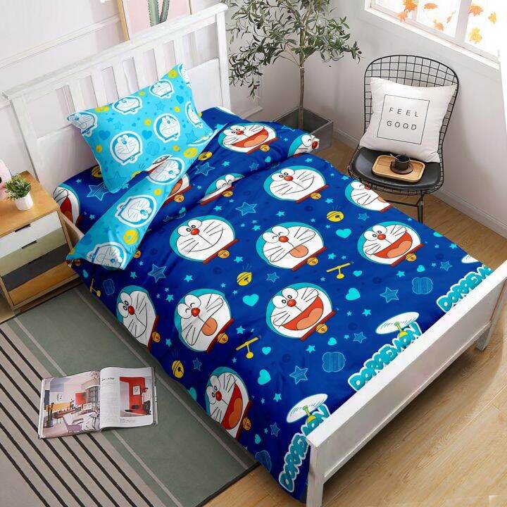 Lady Rose Bed Cover Set Single 120x200 Tinggi 20 Fitted Doraemon