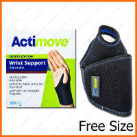 Actimove Wrist Support Adjustable Black Sport Edition Free Size อุปกรณ์พยุงข้อมือ สวมข้อมือ ชนิดปรับความกะชับ