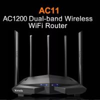 เร้าเตอร์ ปล่อย wifi แรงๆ เราเตอร์ สําหรับ หอพัก คอนโด อพาร์ทเม้นต์ Tenda AC11 1200Mbps WiFi Router 2.4GHz/5GHz Dual Band Wireless Repeater Smart APP Control เร้าเตอร์ 5 เสา